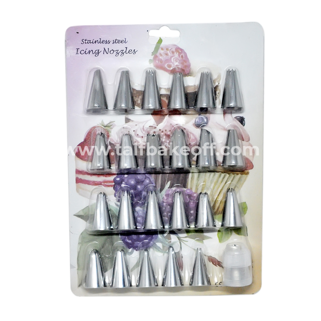 24-Pcs Nozzle Card | Reusable and Washable | Cake Making Tools