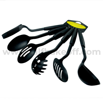 6pc Black Spoon Set