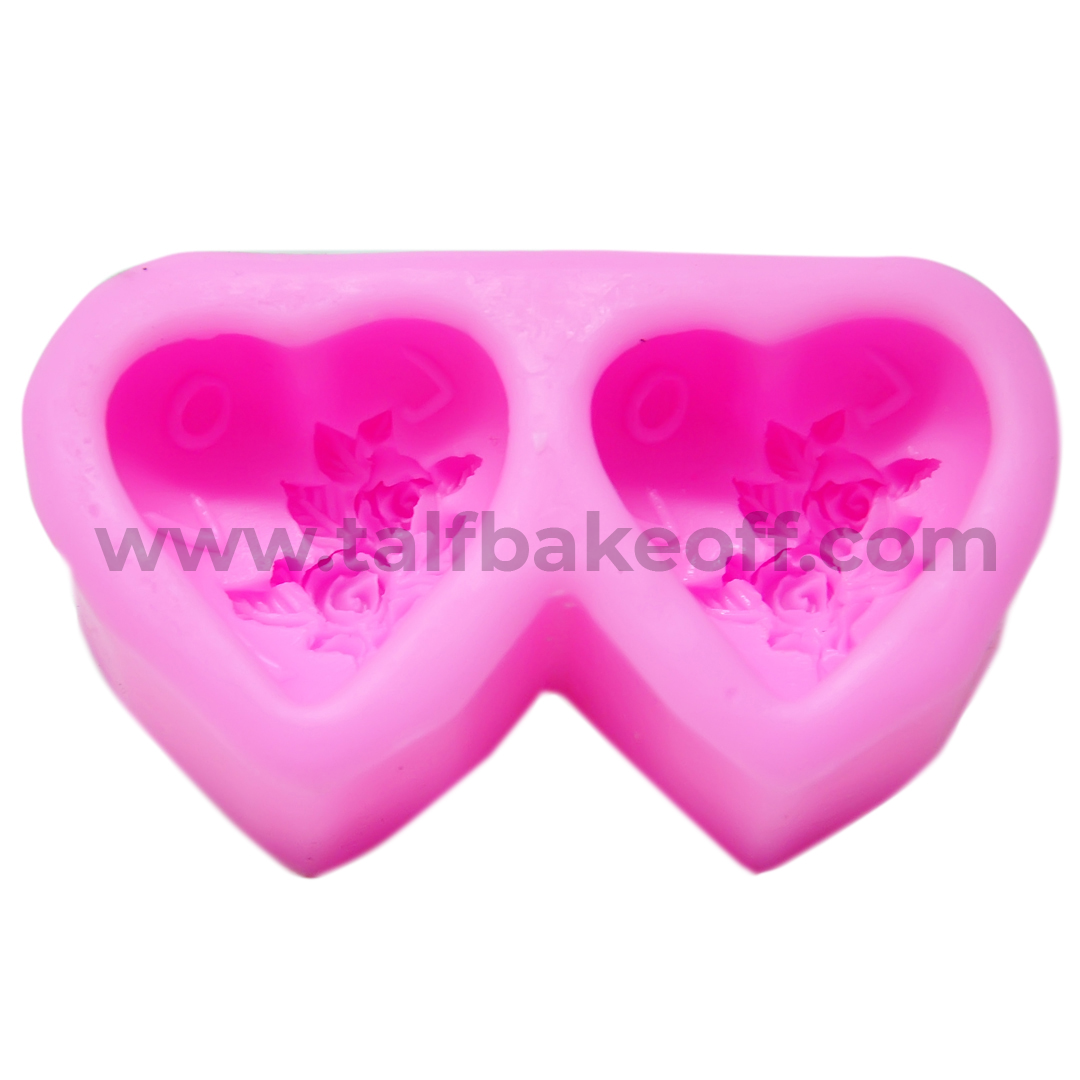 Rose Heart Fondant Silicone Mould | Reusable and Washable |