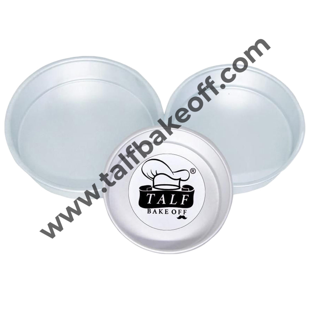 Bakeware Aluminum Round Mould 3pc Set | 6,7,8 inch width | 2.5 inch height | Tin Beading |  Mould for OVENS |