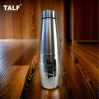 TALF VODA Stainless Steel Water Bottle, 1000ml, Single Wall, Leakproof fridge water bottle