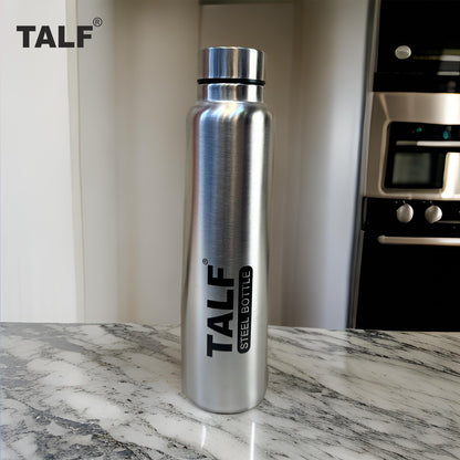 TALF AURA Stainless-steel Water Bottle, 1000ml, Single Wall, Leakproof, fridge water bottle