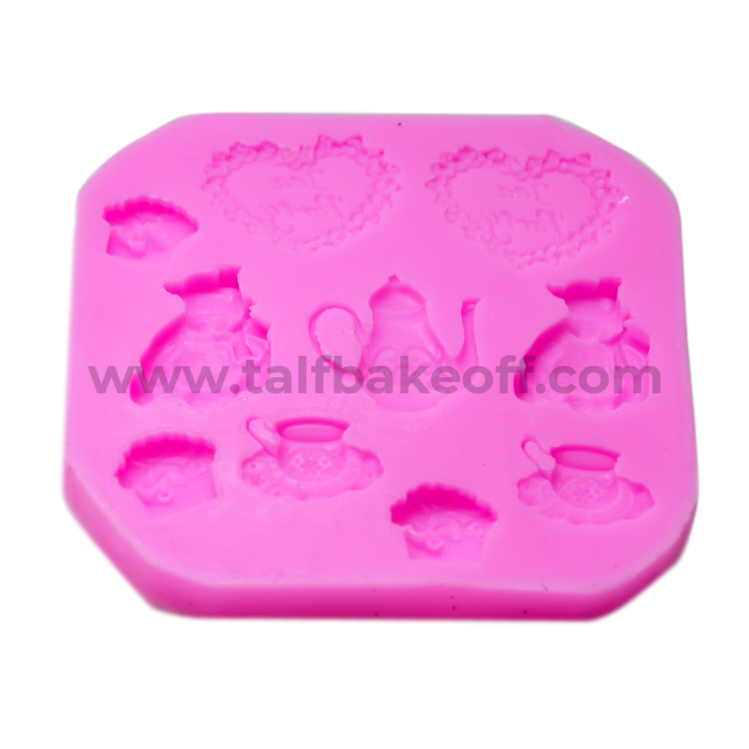 Tea Set Shape Fondant Silicone | Reusable and Washable |