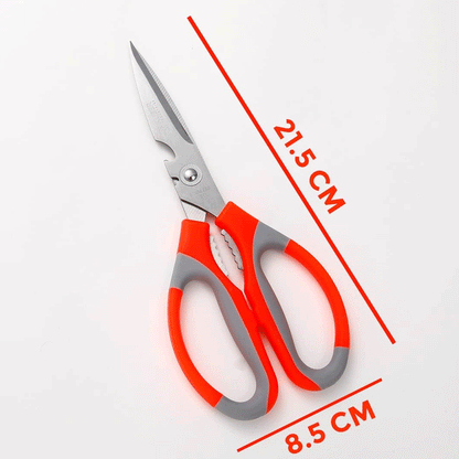 K024 Kitchen Scissors - |High Grade Stainless Steel Blades / Precision Ground Edge / Orange