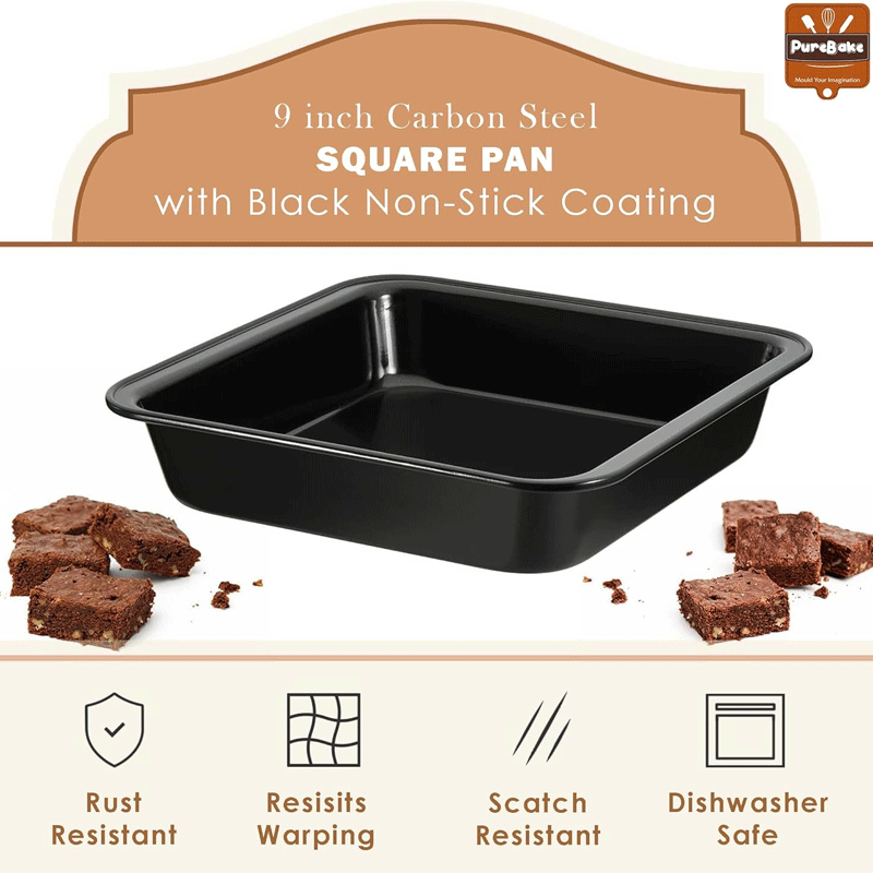 Sqaure Shape Cake Mould | Cake Tin | Cake Pan Can be Used in Microwave Oven | Cake Baking and Decorating Tools | Cake Making Supplies