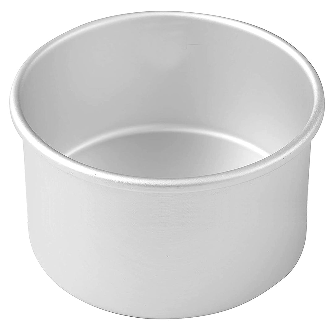 Round Aluminium Cake tin for Microwave Oven, 8 Inch Diameter and 4 Inch Depth