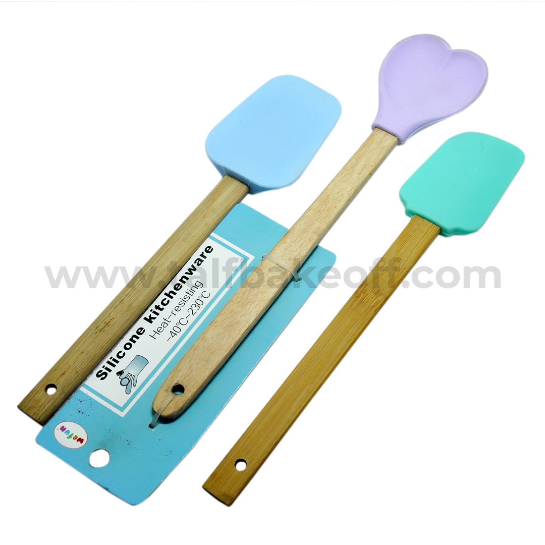 Wooden Handle Spatula Set